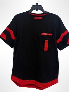 NWT Men TSHIRTS a vendetta NY bi color black and red